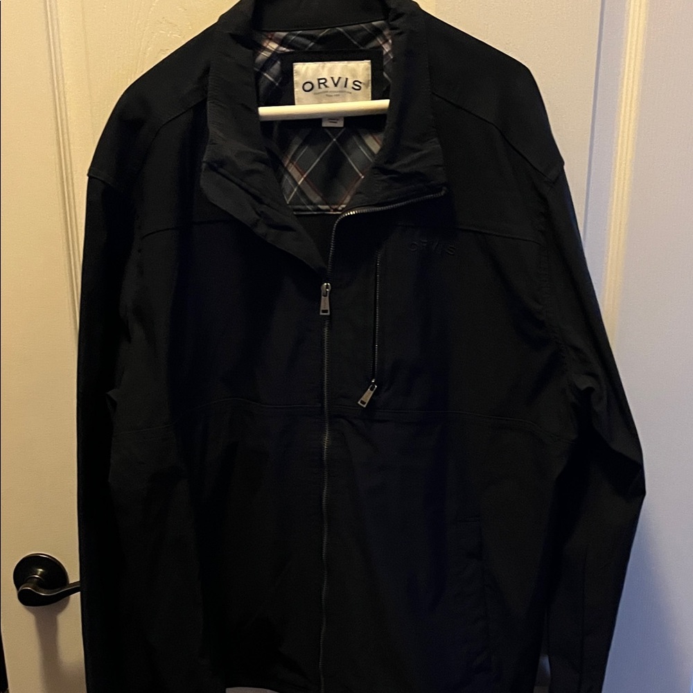 Orvis Men's Dark Jacket with Plaid Lining